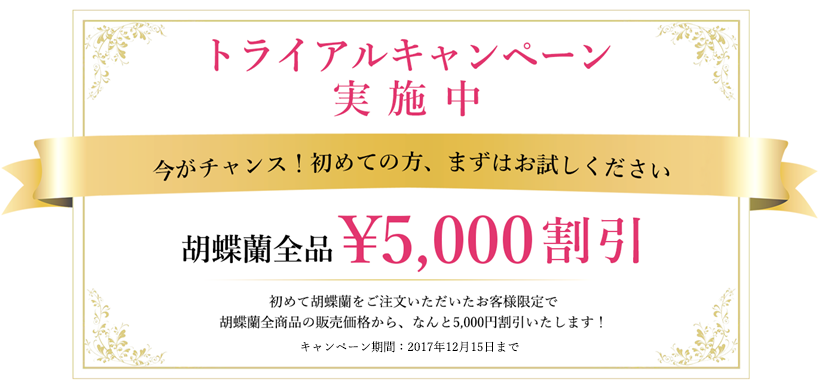 胡蝶蘭初回トライアルキャンペーン実施中
