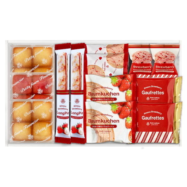 【早割対象10％OFF】あまおう苺バウムクーヘン＆プチガトー　ギフトボックス 通常価格:2,160円(税込)