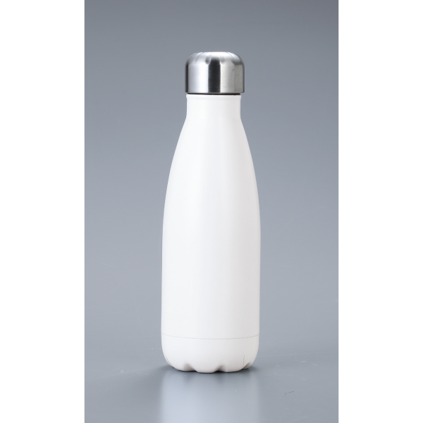 【名入れ】スリムネック真空ステンレスボトル 400ml ホワイト 100個