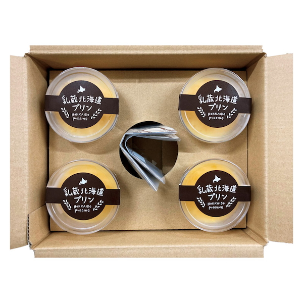 [「乳蔵」]北海道なめらかプリン4個入【直送品】【送料込】