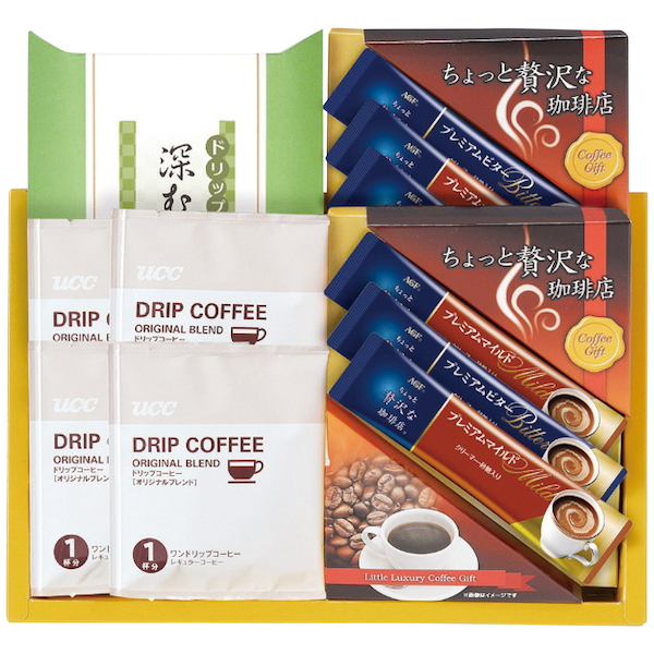 AGF・UCCコーヒー・ドリップ緑茶詰合せ