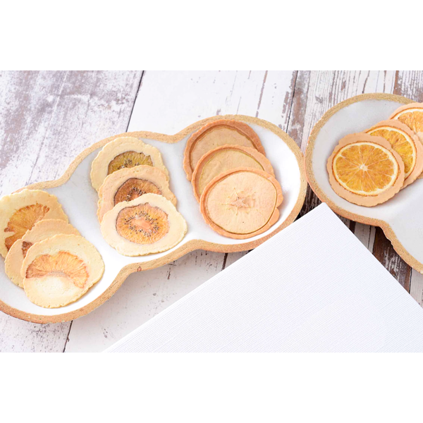 [長良園]スライスフルーツを載せたはさみ焼きせんべい、フルーツゴーフレット、詰め合わせ　美濃菓蔵5種入り:35枚