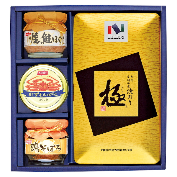 [ニコニコのり]「極」焼のり･瓶･缶詰合せ