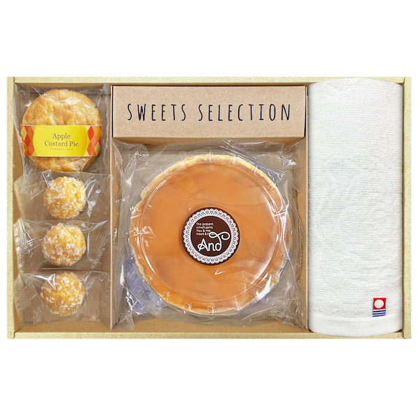 ふわふわチーズケーキ＆カスタードアップルパイ+今治タオル