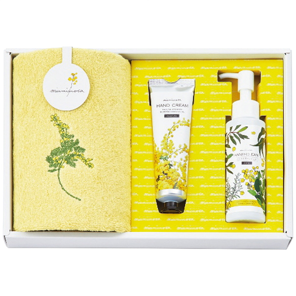 ミアミモザ フェイスタオル＆コスメセット