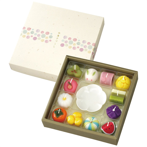 [カメヤマ]和菓子型キャンドル・皿セット