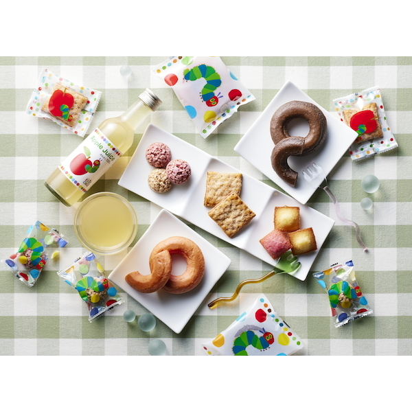 はらぺこあおむし　アップルジュース＆しっとりドーナツ　スイーツセット