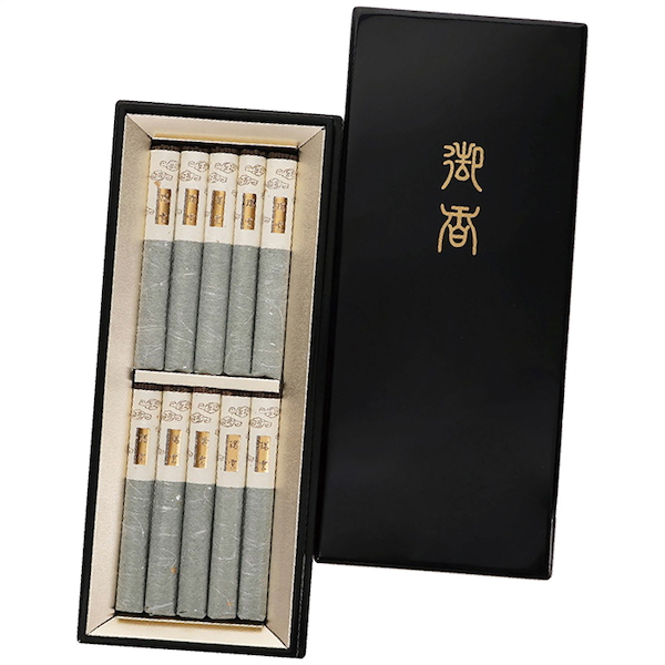 [日本香堂]瑞雲 塗箱短寸10把セット