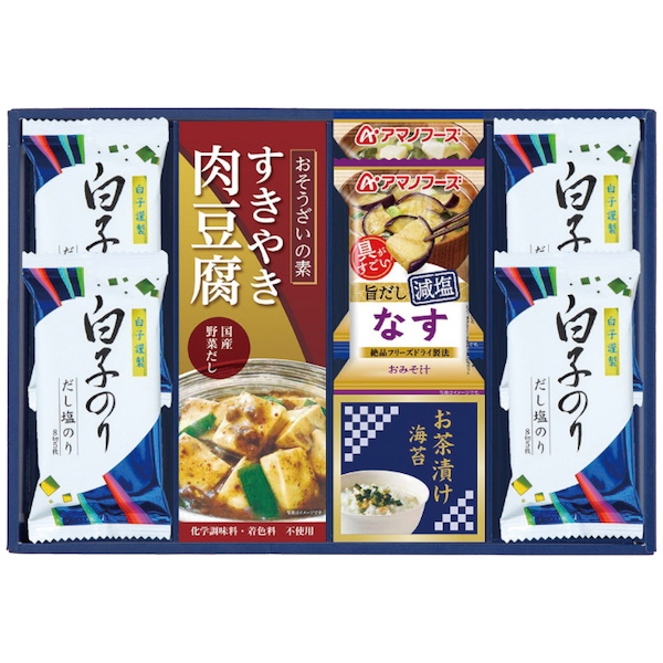 [味之庵]キッコーマン＆アマノフーズ＆白子のり詰合せ
