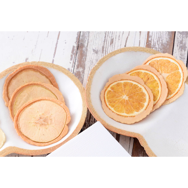 [長良園]スライスフルーツを載せたはさみ焼きせんべい詰め合わせ　美濃菓蔵2種入り:12枚