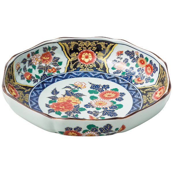 有田焼 染錦金彩紋 八寸盛皿