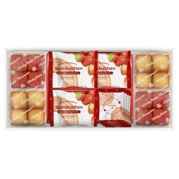 【早割対象10％OFF】あまおう苺バウムクーヘン&プチフィナンシェ ギフトボックス 通常価格:3,240円(税込)