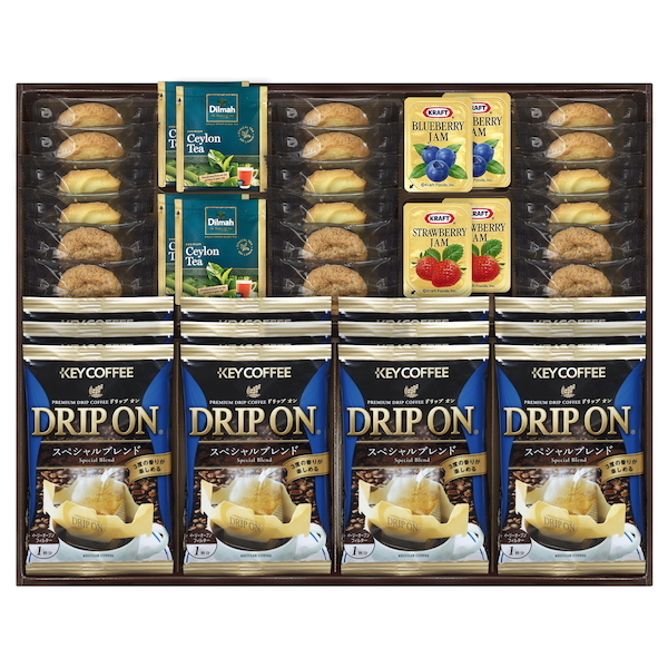 ドリップコーヒー&セイロンティーと3種類のクッキー詰合せ