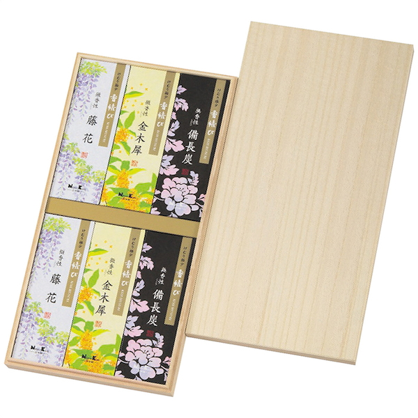 [日本香堂]香結び 進物用木箱サック6箱セット