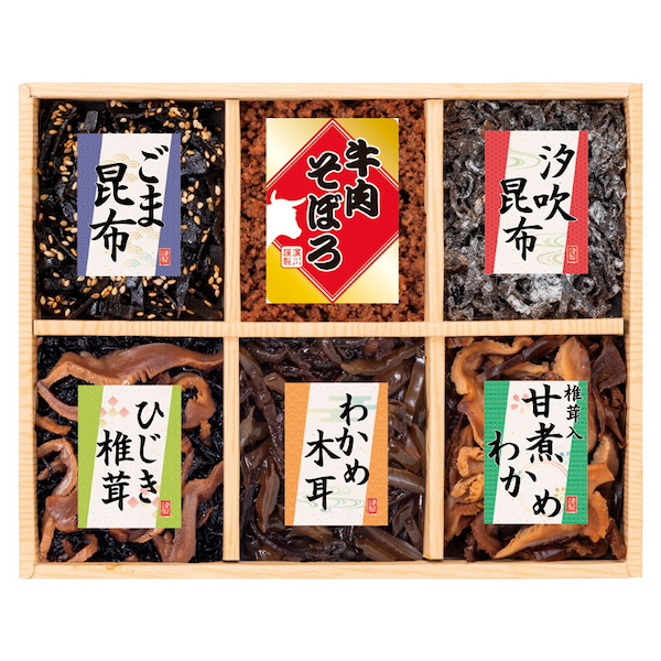 [廣川昆布]風味彩々 6品佃煮詰合せ