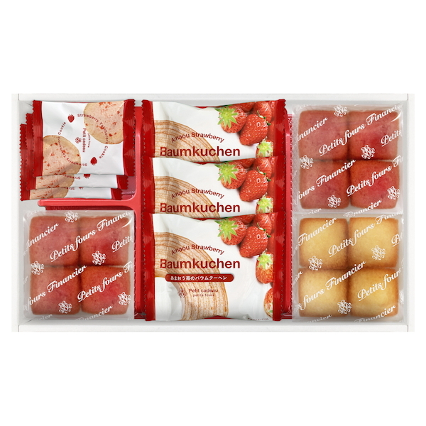 あまおう苺バウムクーヘン&プチフィナンシェ ギフトボックス