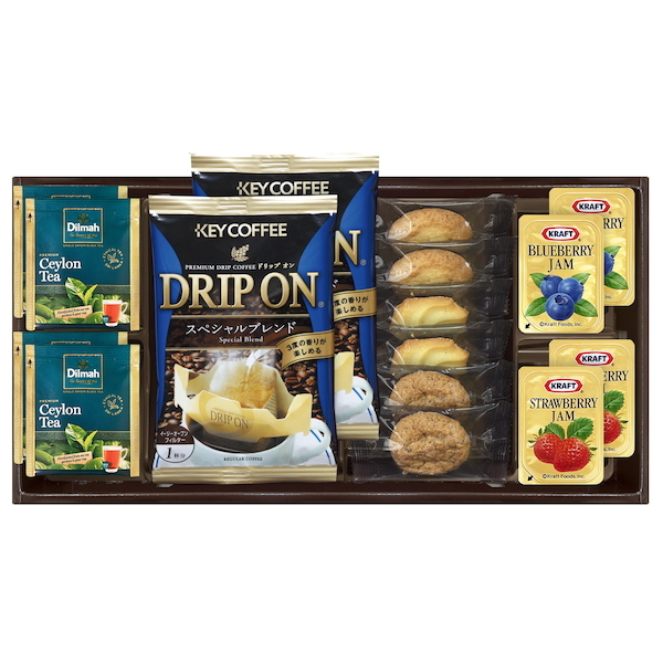 ドリップコーヒー&セイロンティーと3種類のクッキー詰合せ