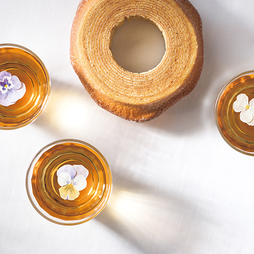 [OCEAN&TERRE SWEETS]エディブルフラワーティー＆バームクーヘン