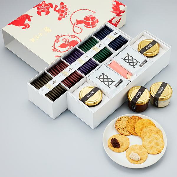 [MUSUBI千代松]玄米のディップせんべい さしすせそ玄米せんべい