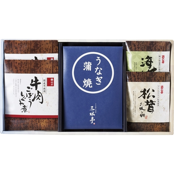 三河一色産うなぎの蒲焼・柿安・お吸物セット