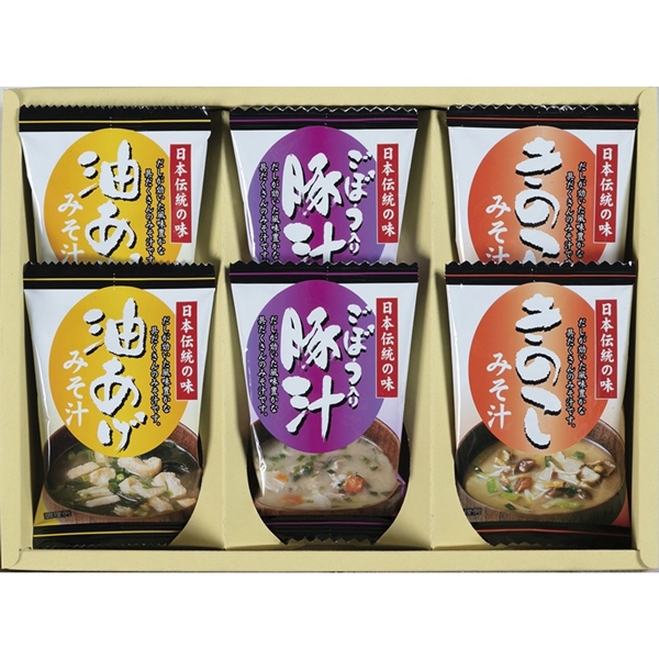 フリーズドライ「お味噌汁三種の味詰合せ」