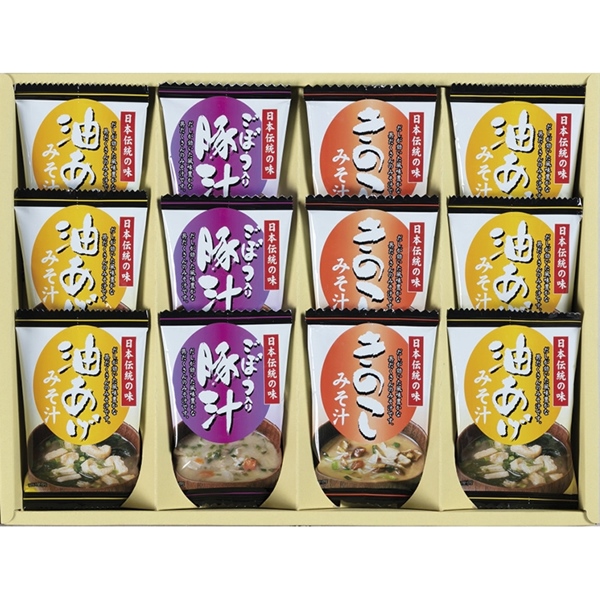 フリーズドライ「お味噌汁三種の味詰合せ」
