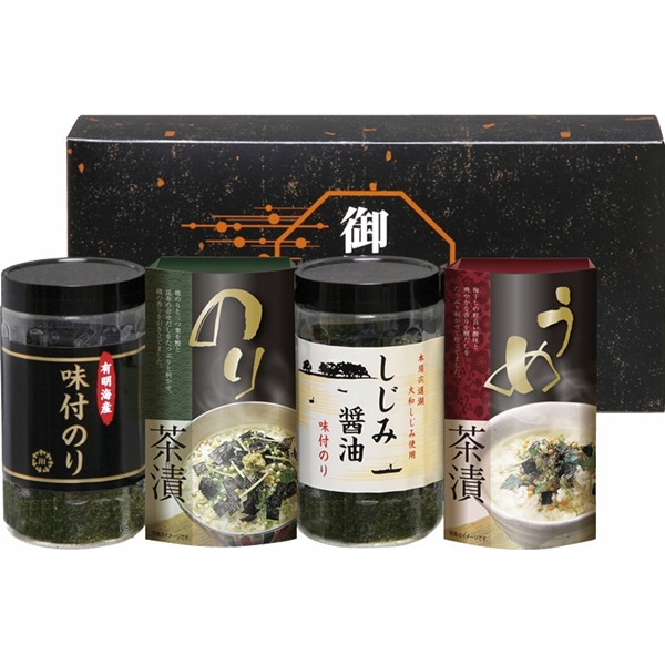 有明海産&しじみ醤油味付のり・お茶漬け詰合せ