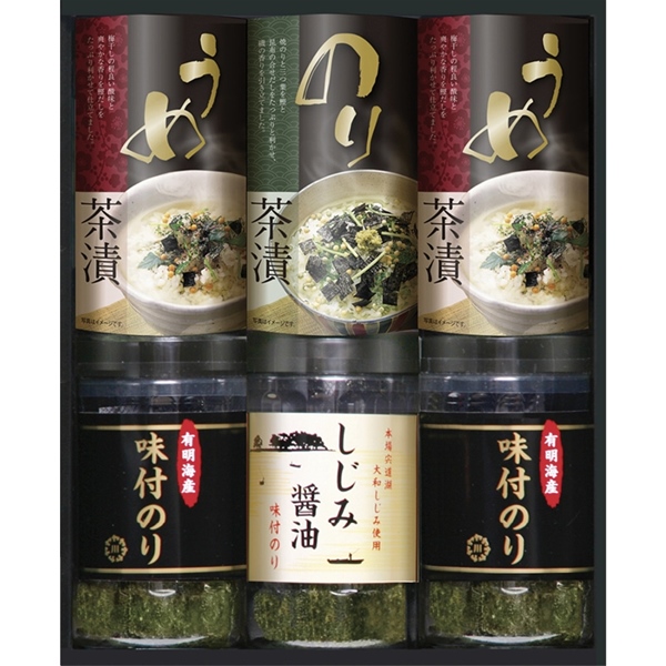 有明海産&しじみ醤油味付のり・お茶漬け詰合せ