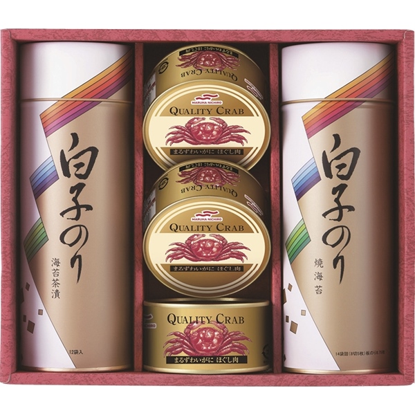 [白子のり]海苔・かに缶詰合せ