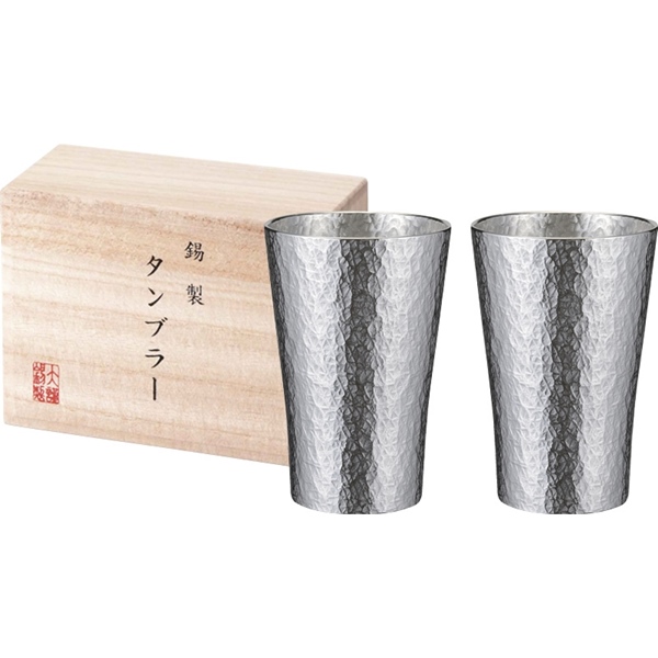 本錫タンブラー150ml 六花（りっか）小ペア