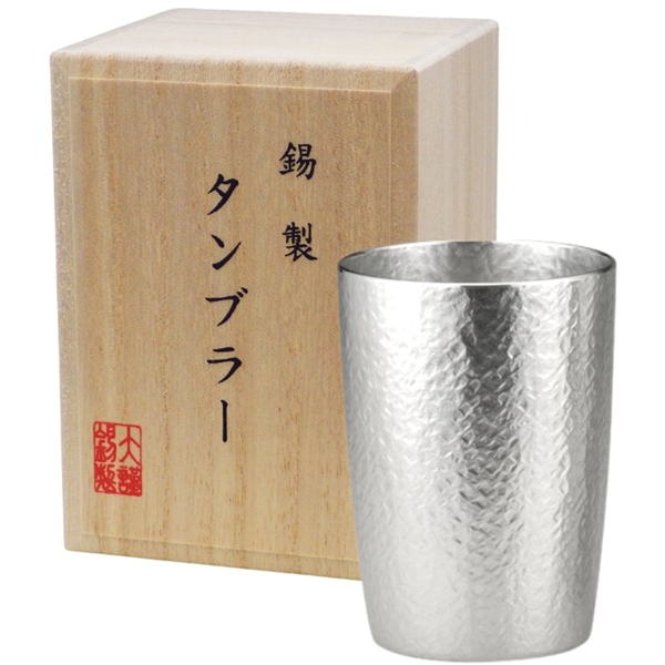 本錫タンブラー180ml ベルク小シングル（桐箱入）