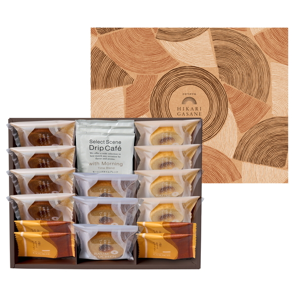 [ひかりがさね]ふんわりバームと珈琲の詰合せ　18個