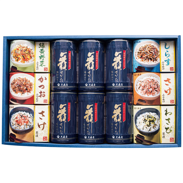 [大森屋]卓上のり・お茶漬・ふりかけ詰合せ