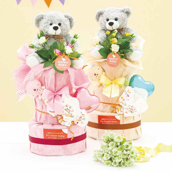 おむつケーキ 3段