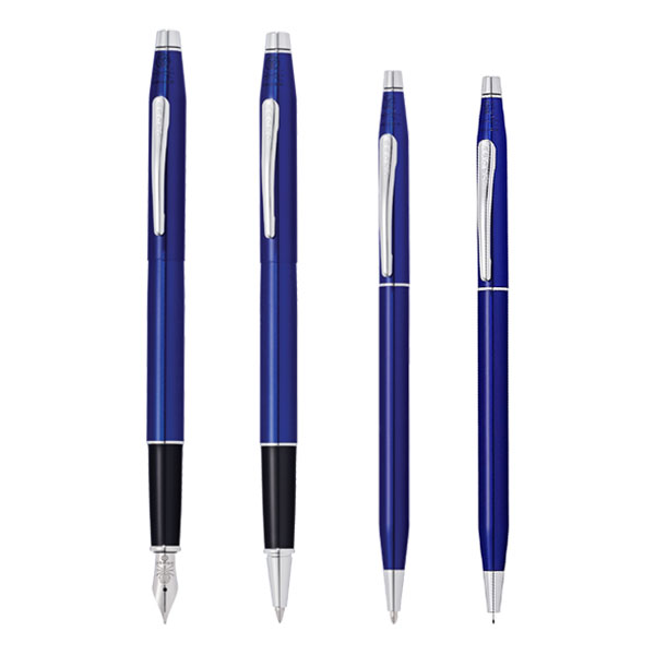 お取り寄せ品[CROSS]クラシック センチュリー トランスルーセントブルーラッカー ペンシル(0.7mm)/名入れ