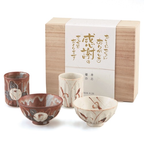 [PEREMEIRE]美濃焼き 志野の夫婦器