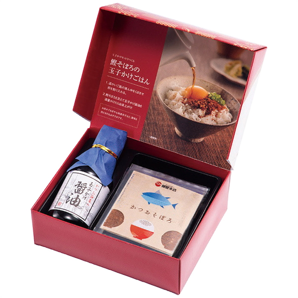 [柳屋本店]玉子かけ醤油と鰹そぼろセット