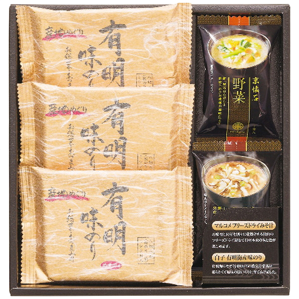 フリーズドライみそ汁＆有明のりセット