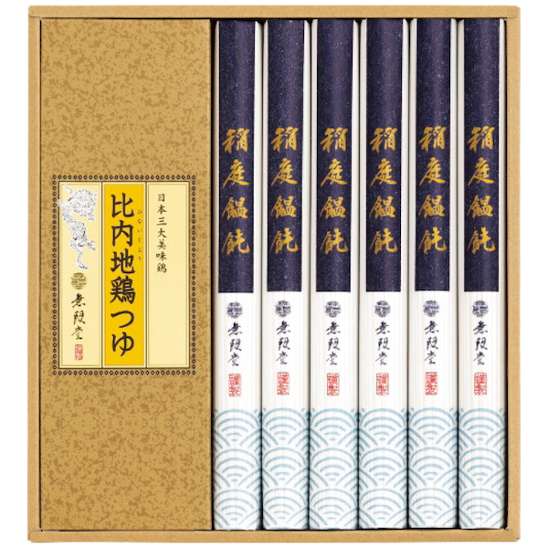 [無限堂]稲庭饂飩・比内地鶏つゆ