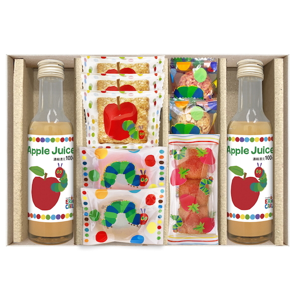 はらぺこあおむし　アップルジュース＆しっとりドーナツ　スイーツセット