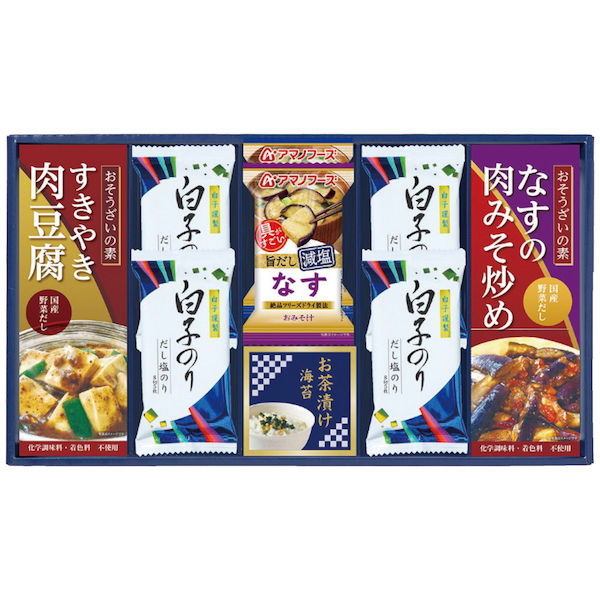 [味之庵]キッコーマン＆アマノフーズ＆白子のり詰合せ