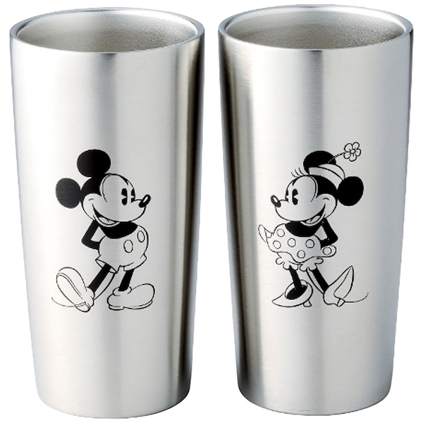 [ディズニー]ステンレス真空タンブラーセット440ml(ミッキー＆ミニー)