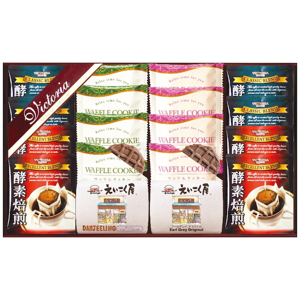 [ビクトリアコーヒー]ドリップコーヒー＆紅茶・ワッフルクッキーセット