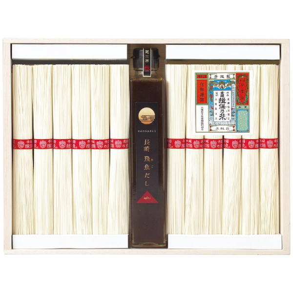 [揖保乃糸]揖保乃糸上級・長崎飛魚だしつゆ詰合せ