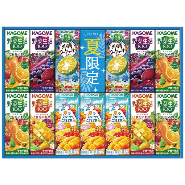 [カゴメ]すこやかサマーバラエティギフト(紙容器)