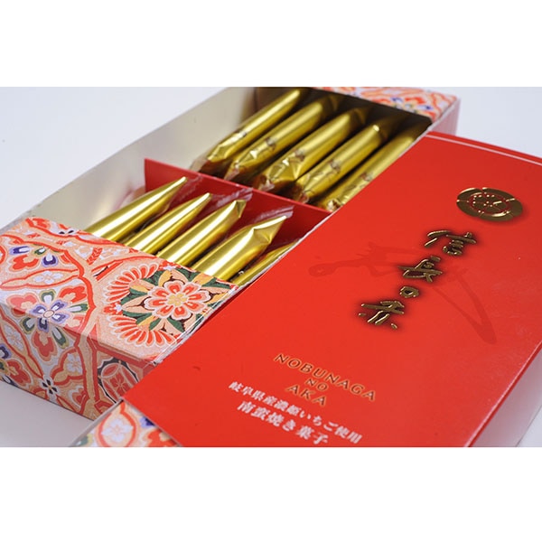 [長良園]岐阜県産の濃姫いちごを100%使った新食感の南蛮焼き菓子　信長の赤(10枚×2箱)