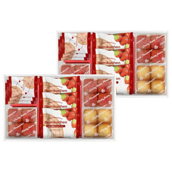 【早割対象10％OFF】あまおう苺バウムクーヘン&プチフィナンシェ ギフトボックス 通常価格: 5,400円(税込)