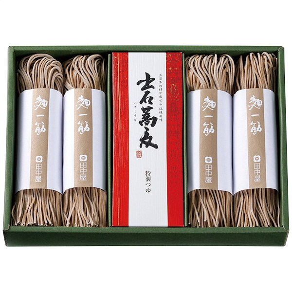 [田中屋食品]出石そば半なま8人前つゆ付き