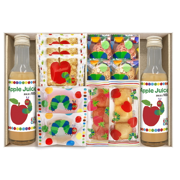 はらぺこあおむし　アップルジュース＆しっとりドーナツ　スイーツセット