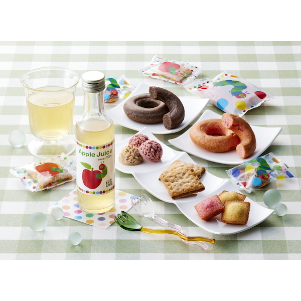 はらぺこあおむし　アップルジュース＆しっとりドーナツ　スイーツセット